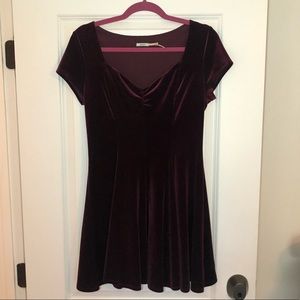 Burgundy Velvet Dress